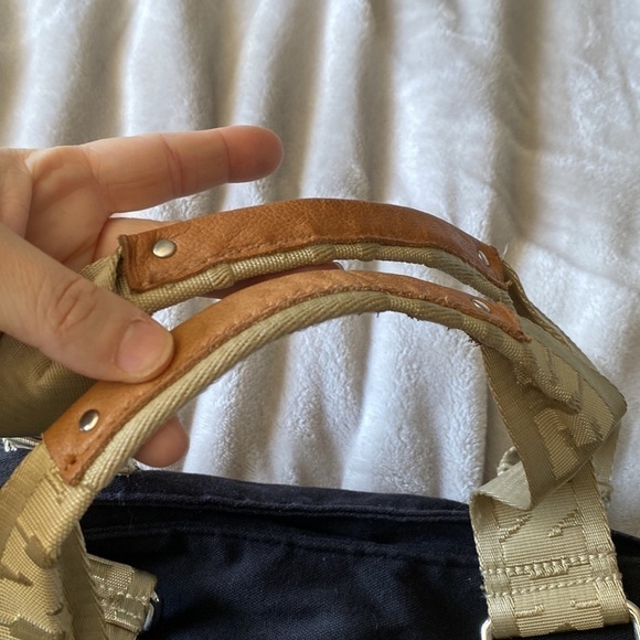 Black & gold VS Pink Messenger bag satin & canvas - Picture 13 of 16